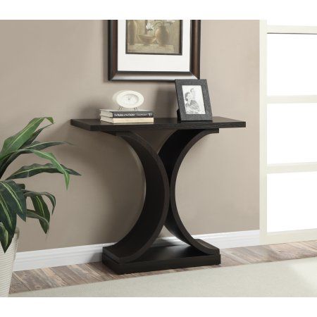 Convenience Concepts Newport Infinity Console Table Espresso Com Contemporary Traditional Tables Convenience Concepts Newport Infinity, Modern Espresso Console Table