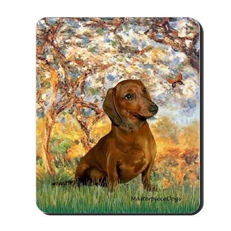 Spring Dachshund Mousepad By Heartbridgegallery Dog Art
