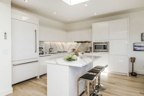 White Grey Modern Kitchen Sax Series With Grey Laminate Finish Of - küche mit bar White Grey Modern Kitchen Sax Series With Grey Laminate Finish Of - küche mit bar