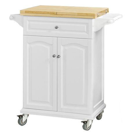 SoBuy/® FKW36-WN Desserte Table roulante Meuble de Rangement pour Cuisine Plan de Travail Extensible