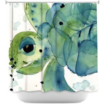Suren Nersisyan Baby Sea Turtles 3 Single Shower Curtain Sea Turtle Painting Turtle Art Sea Turtle Art