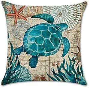 Sea Life Cushion Covers in 2020 Cotton Linen Animal Throw Pillow Case