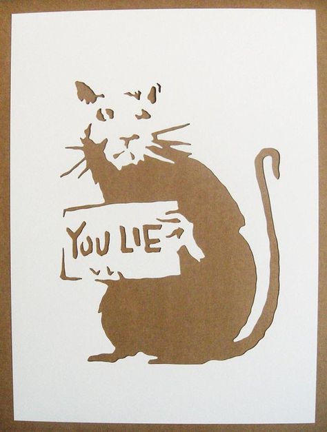 11x17cm Banksy Mortier Bombe Rats Diff/érentes Tailles Peinture Murs Tissu /& Meubles Ideal Stencils