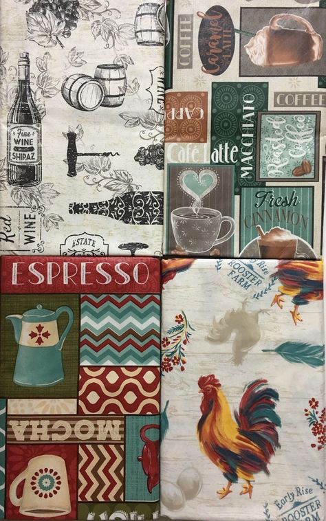 52 x 70 Oblong Fresh Herbs Collage Vinyl Flannel BackTablecloths