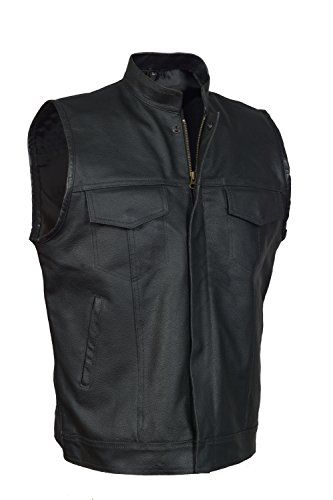 Enjoy exclusive for Divine Leather SOA Mens Motorcycle Biker Kleding en accessoires Soa Sons Of Anarchy Herren Leder