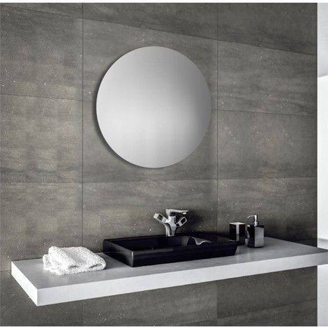 Luna Specchio Rotondo Da Bagno Filo Lucido Dimensioni Diametro