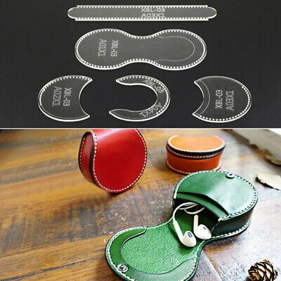 Leather Craft Mini Bag Coin Purse Sewing Pattern Acrylic Stencil Template Kit