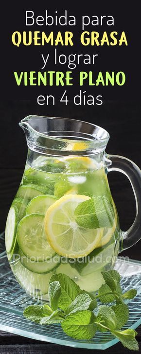 Aguas para bajar de peso y quemar grasa