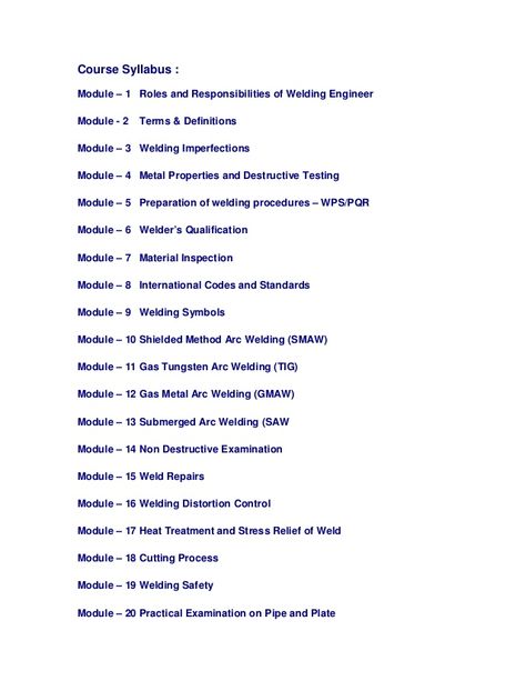 Welding inspector course provides a systematic development of - rig welder sample resume Welding inspector course provides a systematic development of - rig welder sample resume