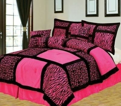 Details About Full Queen King Bed Zebra Black Pink Safari Faux Fur 7 Pc Comforter Set Bedding Sets And - King Size Zebra Bedding Sets Details About Full Queen King Bed Zebra Black Pink Safari Faux Fur 7 Pc Comforter Set Bedding Sets And - King Size Zebra Bedding Sets