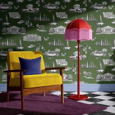 New York Toile Peel Stick Wallpaper In 2021 Peel And Stick Wallpaper Katie Kime Wallpaper Powder Room Wallpaper