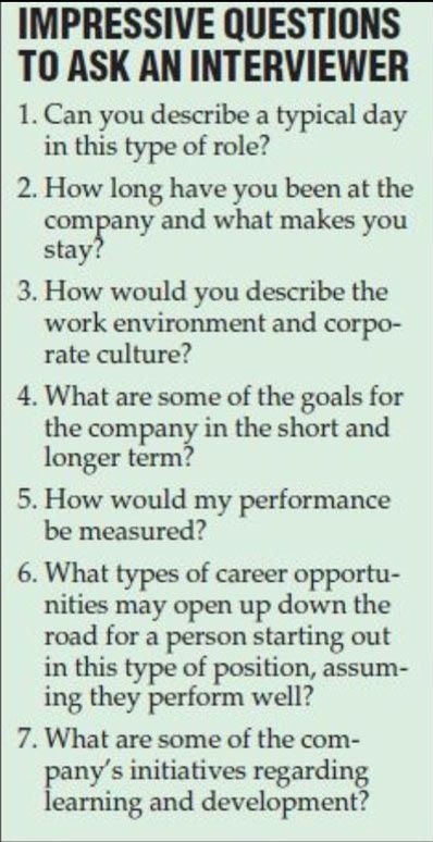 questions you can ask in an interview