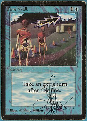 Time Walk Beta HEAVILY PLD Blue Rare Artist Signed CARD (ID Time Walk Beta HEAVILY PLD Blue Rare Artist Signed CARD (ID