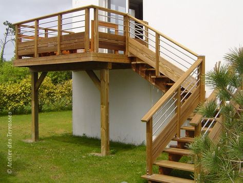 Escalier Extérieur En Bois Traité