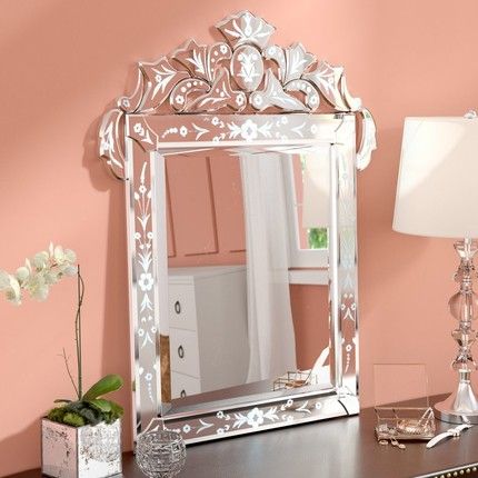 One Room Challenge The Reveal A Small Luxe Parisian Master Bathroom A Glass Of Bovino Mirror Wall Venetian Wall Mirror Silver Wall Mirror