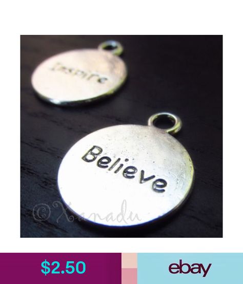Believe Inspire Wholesale Silver Plated Charm Pendants C1150-10 20 Or 50PCs