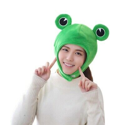 Funny Cartoon Cute Plush Frog Hat Cosplay Costume Photo Props Dress Up Girls Hat