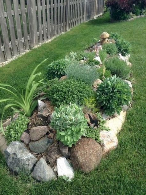 48 new trending front yard rock landscaping ideas 1 | Rock garden