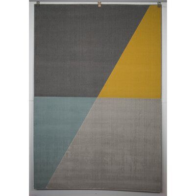 Wrought Studio Anacortes Geometric Gray Area Rug Polypropylene In Gray Silver Size 2 X 6 In 2021 Color Palette Yellow Colours That Go With Grey Grey Color Palette