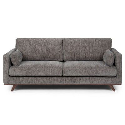 Brett Sofa Granite Chenille Look Fabric Wyndenhall, Gray Brett Sofa Granite Chenille Look Fabric Wyndenhall, Gray