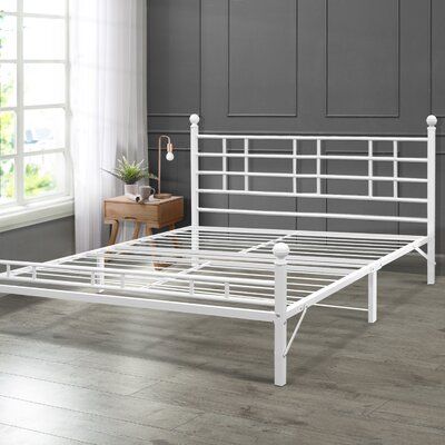Porch Den Radcliffe Twin Xl Steel Platform Bed Framewhite