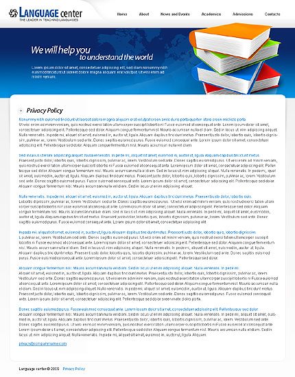 Language Education Website Templates by Mercury Language School - privacy policy sample template Language Education Website Templates by Mercury Language School - privacy policy sample template