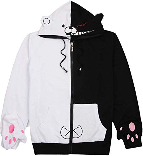 BAIMORE Anime Danganronpa Monokuma Hoodie Cosplay Long Sleeve Thick Cotton Jacket BAIMORE Anime Danganronpa Monokuma Hoodie Cosplay Long Sleeve Thick Cotton Jacket