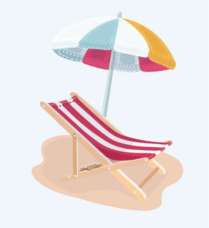 Beach Chair And Umbrella Isolated On White Background With Shadow Drink Basket Vector Drawing Download A Free P Beach Chair Umbrella Umbrella Vector Umbrella
