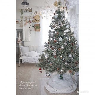 クリスマスツリー クリスマス シャビーシック ホワイトインテリア フレンチシャビー などのインテリア実例 17 11 23 13 55 08 Roomclip ルームクリップ インテリア クリスマスツリー インテリア 実例