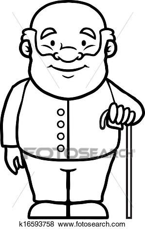 Image Result For A Picture Of A Grandpa To Be Coloured Clip Art