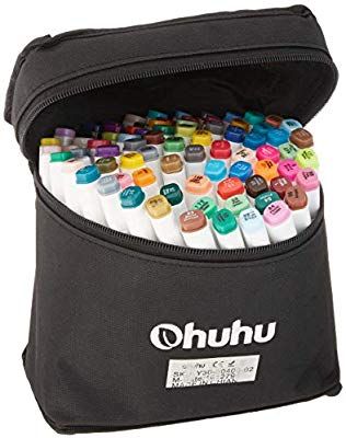 Ohuhu 80 Colors Dual Tips Permanent Marker Pens Art Markers Highlighters With Carrying Case For Drawing Sketching Adu Marker Art Alcohol Markers Sketch Markers