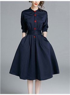 5分袖 ウェスト絞り 着痩せ 紺色 大裾 おしゃれ ひざ丈 デートワンピース ワンピース 服 ワンピース ドレス ファッション レディース 5分袖 ウェスト絞り 着痩せ 紺色 大裾 おしゃれ ひざ丈 デートワンピース ワンピース 服 ワンピース ドレス ファッション レディース