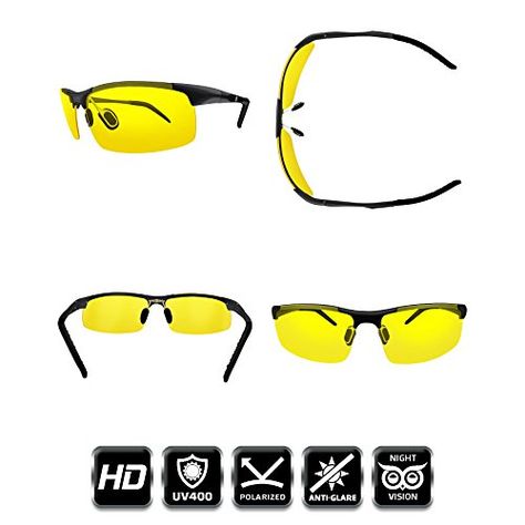 Night Driving Glasses Riding Anti Glare Protective Men Women Safety Sunglasses