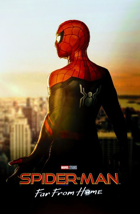 Spider man Far From Home Movie Poster 24x36/" 27x40/" 32x48/" Japanese Art Print