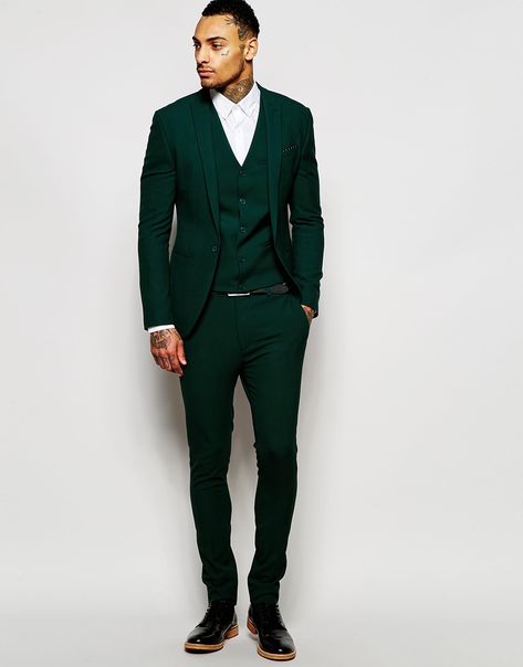 Costume Vert Mariage