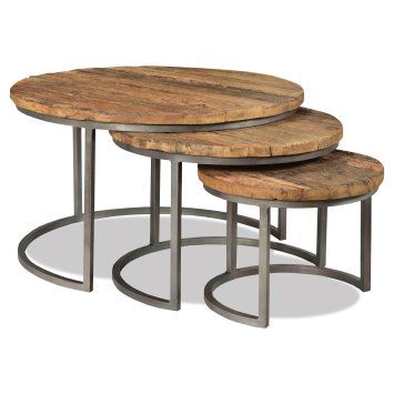 Riverside Furniture Tania 3 Piece Nesting Coffee Tables Nesting