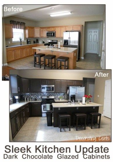 Kitchen Chocolate Brown Brown Kitchen Cabinets Brown Kitchens Brown Cabinets