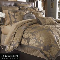 Melbourne Damask Comforter Set Dark Gray Touch Of Class With