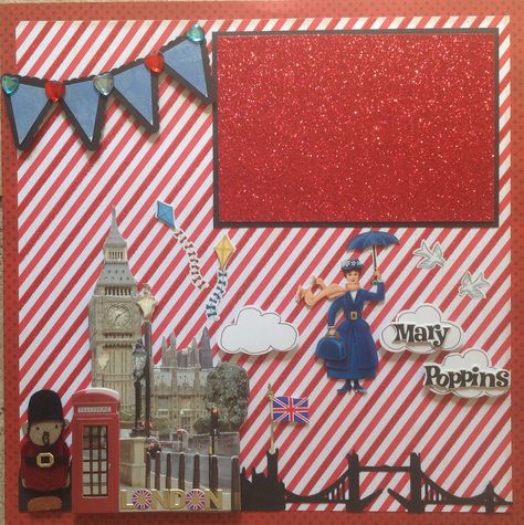 SSFF Printed Scrapbook Page Paper Piece Piecing Disney Mary Poppins PENGUINS
