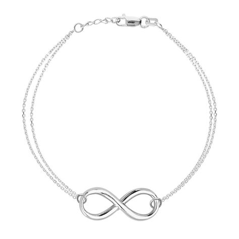 14kt White Gold High Polished East2West Infinity Necklace