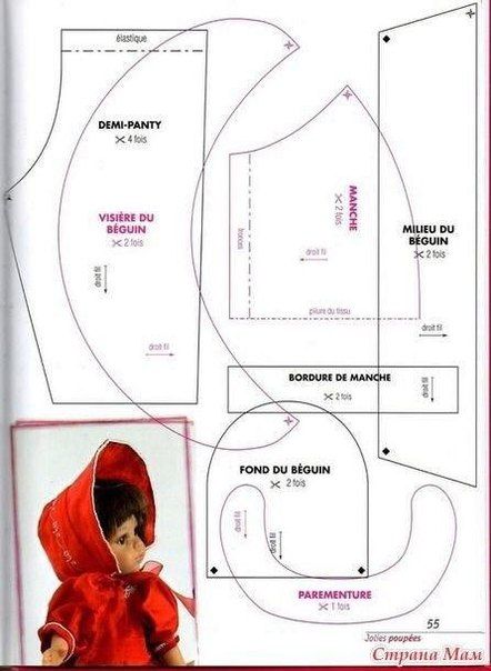 Moldes para hacer ropa para muñecas Ideas de Manualidades | American girl doll clothes patterns, Doll clothes patterns, Disney baby clothes