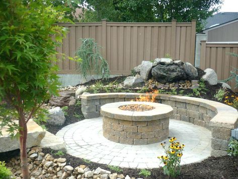 fire pit pad home depot concrete grill pad area circular patio with fire pit wood deck protect lar… | Fire pit landscaping, Paver fire pit, Brick fire pit