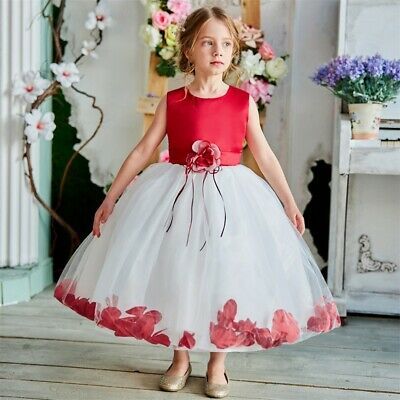 Baby dress kid flower wedding girl formal bridesmaid tutu princess dresses party