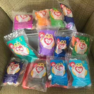 Set of 12 New 1998 Ty McDonalds Teenie Beanie Babies Baby Complete Set Sealed