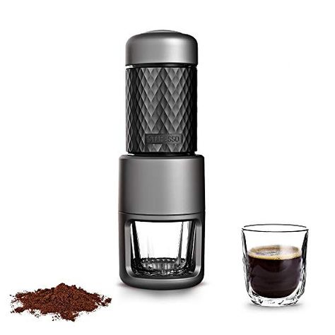 Machine /à Expresso Manuelle Portative STARESSO Mini Espresso Machine Portable Cappuccino Quick Cold Brew Tout-en-Un Machine Cafeti/ère Italienne pour Domicile Bureau Voyage Camping et Randonn/ée Noir