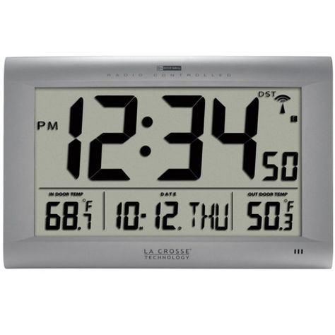 Home Garden La Crosse Technology Atomic Digital Wall Clock Indoor And Outdoor Temperature Décor - La Crosse Atomic Digital Wall Clock With In Outdoor Temperature Black White Home Garden La Crosse Technology Atomic Digital Wall Clock Indoor And Outdoor Temperature Décor - La Crosse Atomic Digital Wall Clock With In Outdoor Temperature Black White