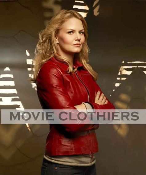 Once Upon a Time Emma Swan Red Leather Jacket ►in Stock