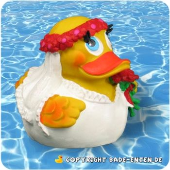 orange Quietscheentchen Quietscheente Gummiente Ente Badeente Indianerin Squaw