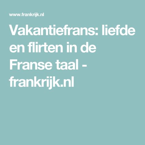 Flirten spaans