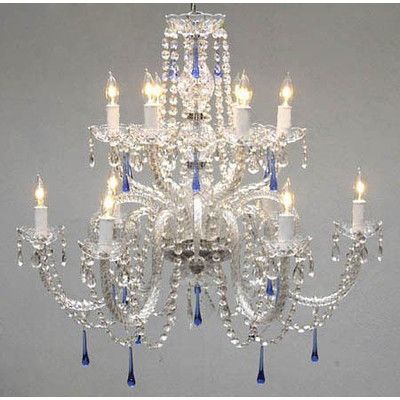 Harrison Lane 12 Light Crystal Chandelier Lighting Traditional Traditional Chandelier, Harrison Lane Venetian Style Crystal 12 Light Chandelier